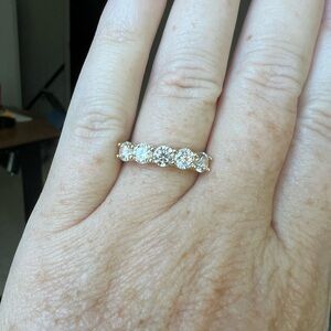 Gold Five-Stone CZ Ring